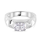 D'Joy Moissanite Ring in Rhodium Overlay Sterling Silver 1.30 Ct._8274380