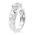 D'Joy Moissanite Ring in Rhodium Overlay Sterling Silver 1.30 Ct._8274380_3
