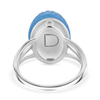 D'Joy Sleeping Beauty Turquoise & Blue Jade Ring in Rhodium Overlay Sterling Silver 14.00 Ct._8274414_4