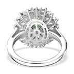 D'Joy Natural Green Apatite & Moissanite Ring in Rhodium Overlay Sterling Silver 2.95 Ct._8274592_4