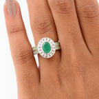D'Joy Emerald, Tsavorite Garnet & Moissanite Ring in Rhodium Overlay Sterling Silver 2.01 Ct._8274659_2