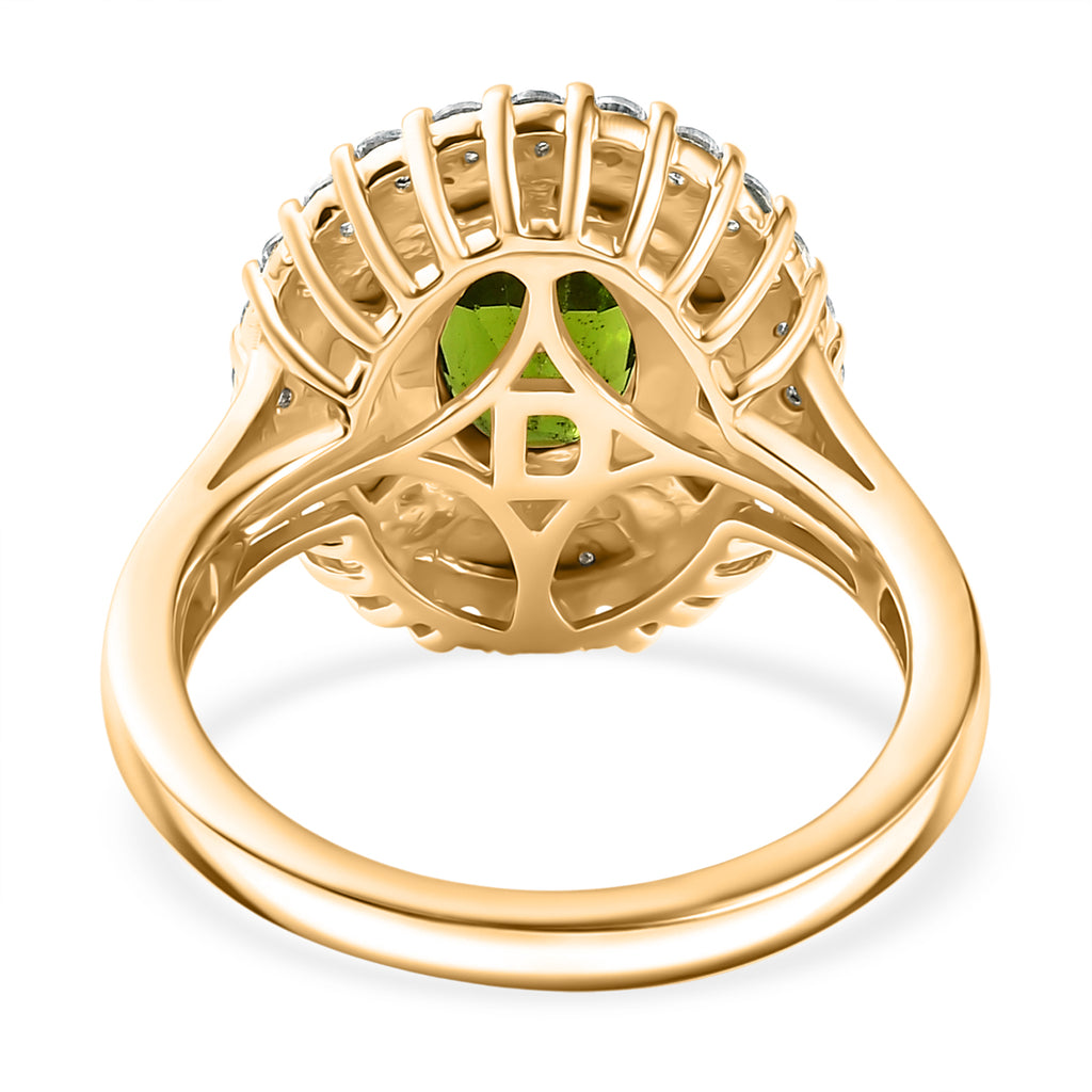 D'Joy Natural Chrome Diopside & White Zircon Ring in 18K Vermeil Yellow Gold Plated Sterling Silver 2.12 Ct._8274913_4
