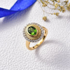 D'Joy Natural Chrome Diopside & White Zircon Ring in 18K Vermeil Yellow Gold Plated Sterling Silver 2.12 Ct._8274915_1
