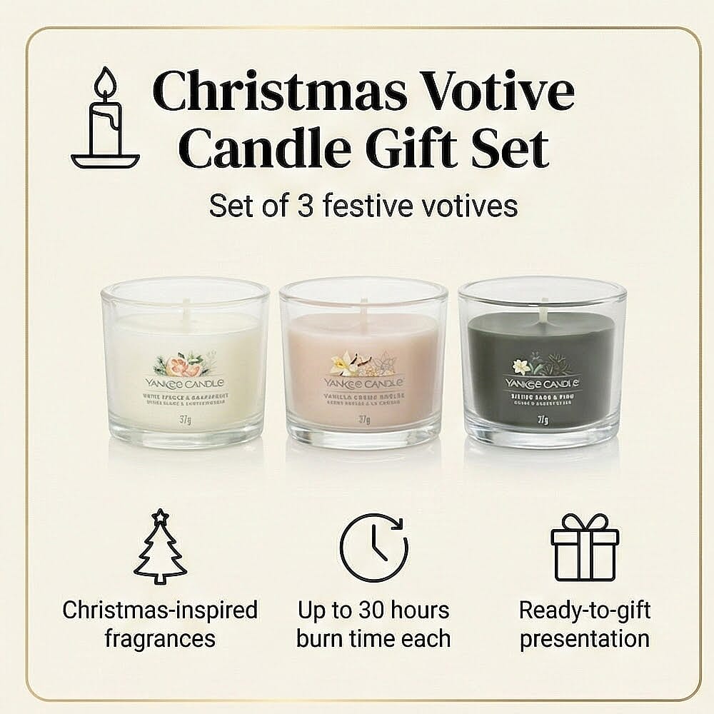 Yankee Candle Christmas 3 Candles Votive Gift Set - 37g x3_8275074_4