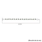 D'Joy Natural Green Apatite Cluster Bracelet (Size 7.5) with T-Bar Clasp in Rhodium Overlay Sterling Silver 6.26 Ct, Silver Wt. 8.69 Gms._8275488_4