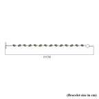 D'Joy Natural Tanzanian Green Apatite Cluster Bracelet (Size 7) with T-Bar Clasp in Rhodium Overlay Sterling Silver 5.84 Ct, Silver Wt. 8.31 Gms._8275500_4
