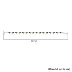 D'Joy Natural Green Apatite Cluster Bracelet (Size 8) with T-Bar Clasp in Rhodium Overlay Sterling Silver 6.68 Ct, Silver Wt. 9.22 Gms._8275508_4