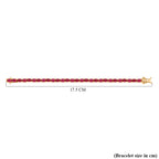 D'Joy African Ruby Bracelet (Size 6.5) with GB Lock Box in 18K Vermeil Yellow Gold Plated Sterling Silver 17.97 Ct, Silver Wt. 8.06 Gms._8275835_4
