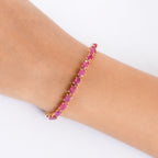 D'Joy African Ruby Bracelet (Size 7) with GB Lock Box in 18K Vermeil Yellow Gold Plated Sterling Silver 19.52 Ct, Silver Wt. 10.40 Gms._8275845_2
