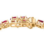 D'Joy African Ruby Bracelet (Size 7) with GB Lock Box in 18K Vermeil Yellow Gold Plated Sterling Silver 19.52 Ct, Silver Wt. 10.40 Gms._8275845_3