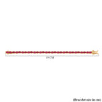 D'Joy African Ruby Bracelet (Size 7) with GB Lock Box in 18K Vermeil Yellow Gold Plated Sterling Silver 19.52 Ct, Silver Wt. 10.40 Gms._8275845_4