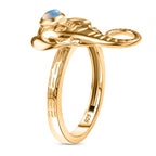 Ethiopian Opal Elephant Head Ring in Yellow Gold Plated Sterling Silver_8275963_3