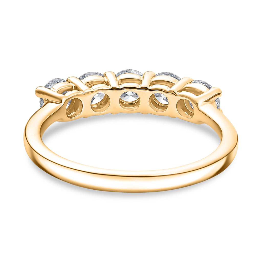 Luxuriant SGL Certified Lab Grown Diamond SI/GH Ring in 18K Vermeil Yellow Gold Sterling Silver 1.00 Ct._8276088_4