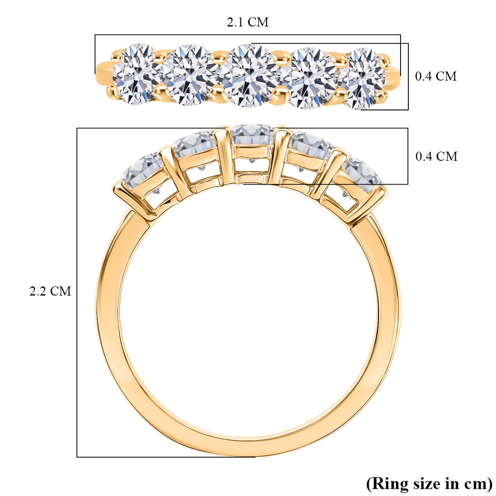 Luxuriant SGL Certified Lab Grown Diamond SI/GH Ring in 18K Vermeil Yellow Gold Sterling Silver 1.00 Ct._8276088_5
