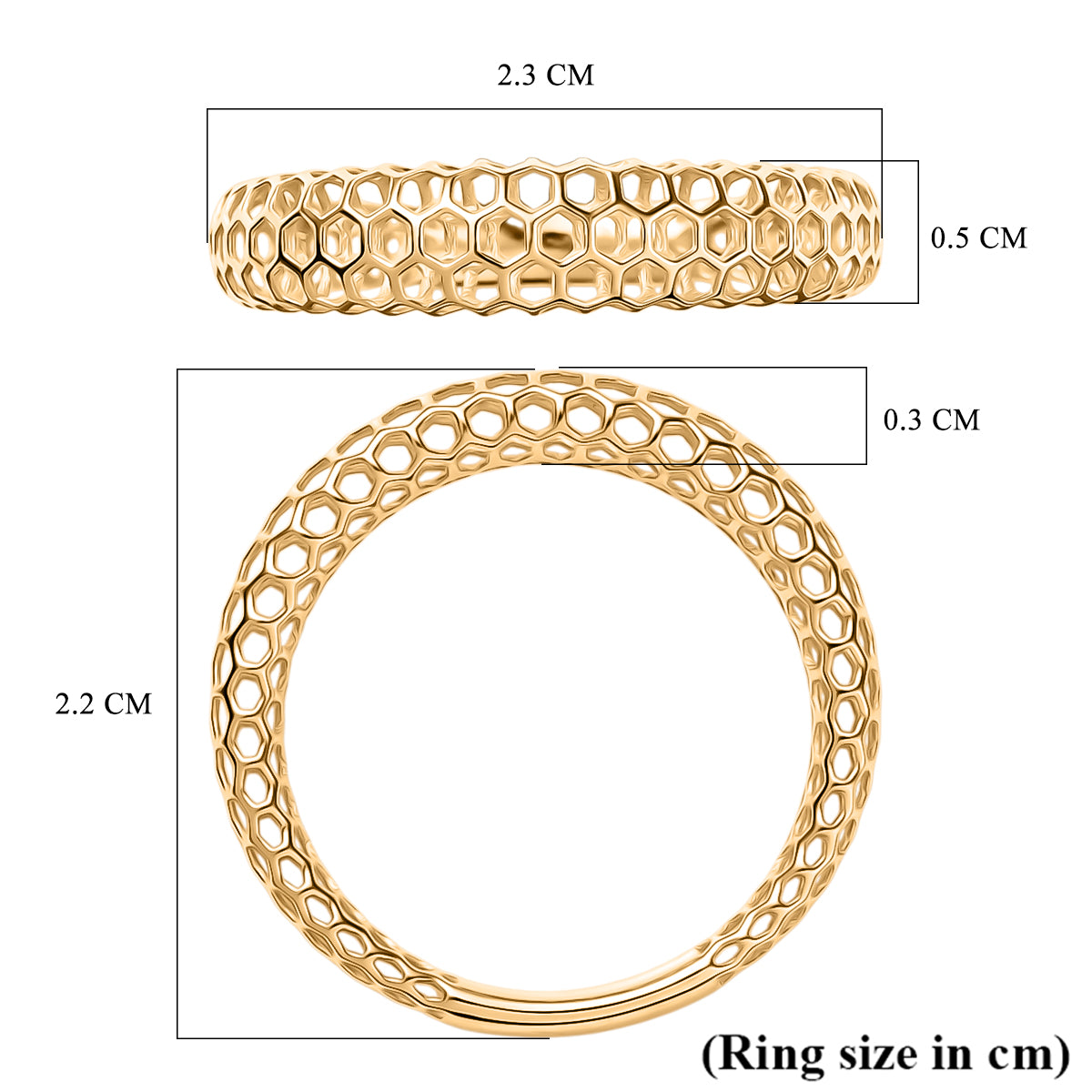 Treasure of Siam - 9K Yellow Gold Openwork Ring 8276721 6