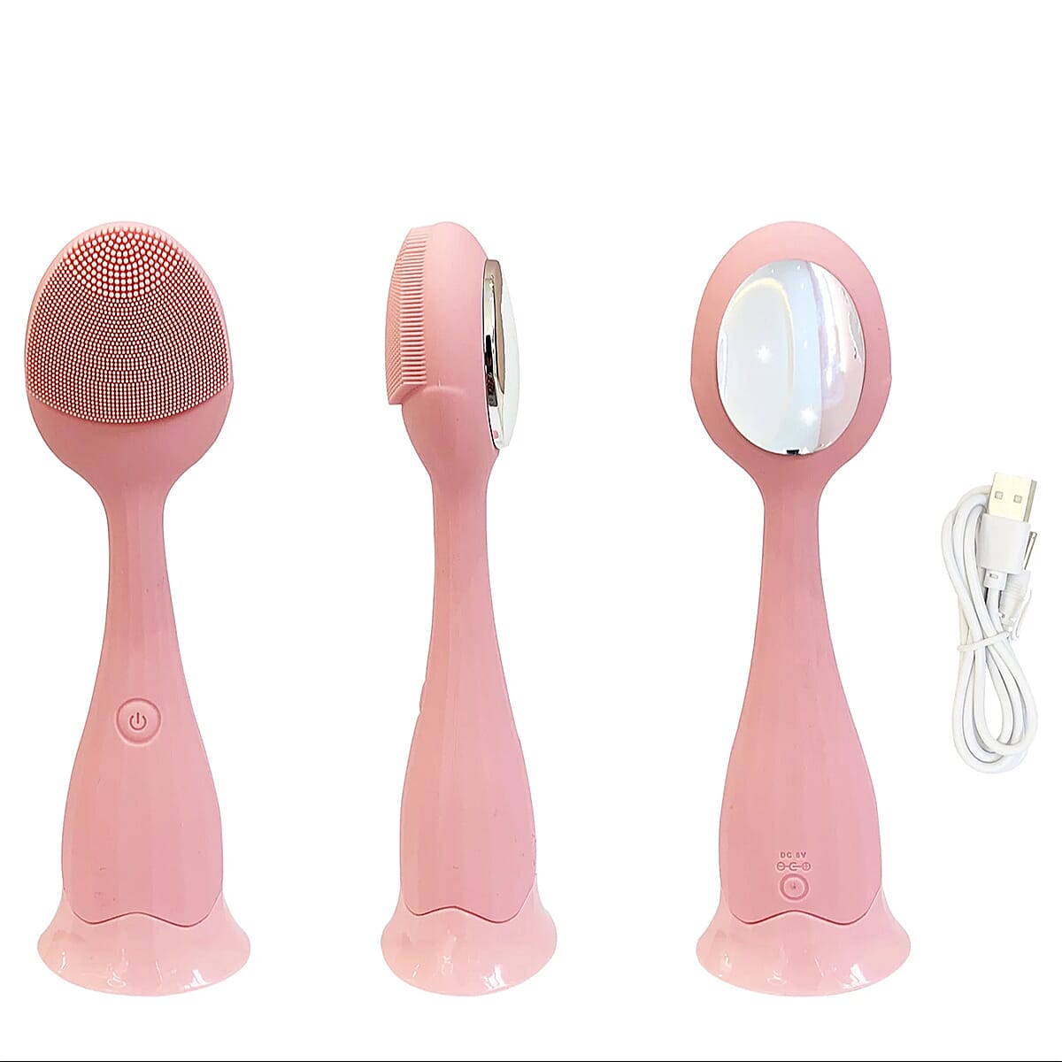 Blushly Vibrating Silicone Facial Cleansing Tool with Heat Treatment - Pink 8276812 6