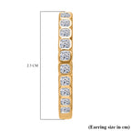 Luxuriant - Lab Grown Diamond (SI/GH) Earring with Hoop in 18K Vermeil Yellow Gold Plated Sterling Silver 0.50 Ct._8276813_4