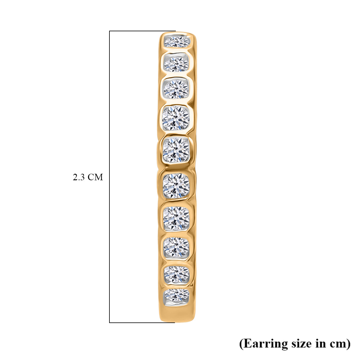 LUXURIANT 0.50 Ct. Lab Grown Diamond Hoop Earring in 18K Vermeil Yellow Gold Plated Sterling Silver (SI-GH) 8276813 5