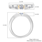 Luxuriant Lab Grown Diamond (SI/GH) Band Ring in 18K Yellow Gold Plated & Rhodium Overlay Sterling Silver 0.50 Ct._8276885_4