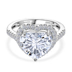 Luxuriant 950 Platinum IGI Certified Lab Grown Diamond (VS/EF) Cluster Heart Ring 5.52 Ct, Platinum Wt. 7.00 Gms._8276900