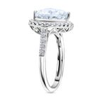 Luxuriant 950 Platinum IGI Certified Lab Grown Diamond (VS/EF) Cluster Heart Ring 5.52 Ct, Platinum Wt. 7.00 Gms._8276900_3