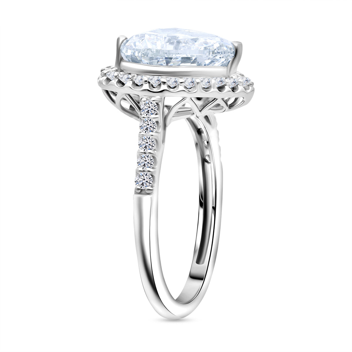 LUXURIANT 5.50 Ct. Lab Grown Diamond Halo Heart Ring in 950 Platinum IGI Certified (VS-EF) 8276900 4