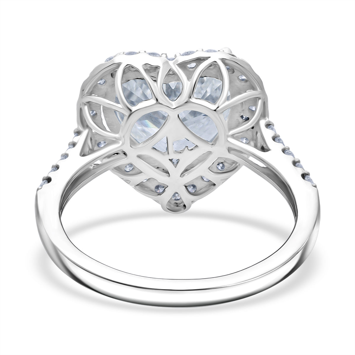 LUXURIANT 5.50 Ct. Lab Grown Diamond Halo Heart Ring in 950 Platinum IGI Certified (VS-EF) 8276900 5