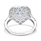 Luxuriant 950 Platinum IGI Certified Lab Grown Diamond (VS/EF) Cluster Heart Ring 5.52 Ct, Platinum Wt. 7.00 Gms._8276900_4
