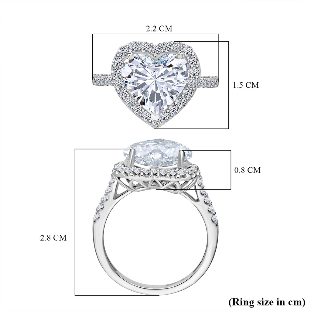 Luxuriant 950 Platinum IGI Certified Lab Grown Diamond (VS/EF) Cluster Heart Ring 5.52 Ct, Platinum Wt. 7.00 Gms._8276900_5