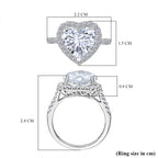 Luxuriant 950 Platinum IGI Certified Lab Grown Diamond (VS/EF) Cluster Heart Ring 5.52 Ct, Platinum Wt. 7.00 Gms._8276900_5