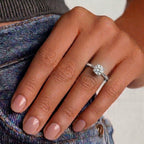 Luxuriant - Lab Grown Diamond (SI/G-H) Solitaire Ring in Rhodium Overlay Sterling Silver 1.00 Ct._8277022_4