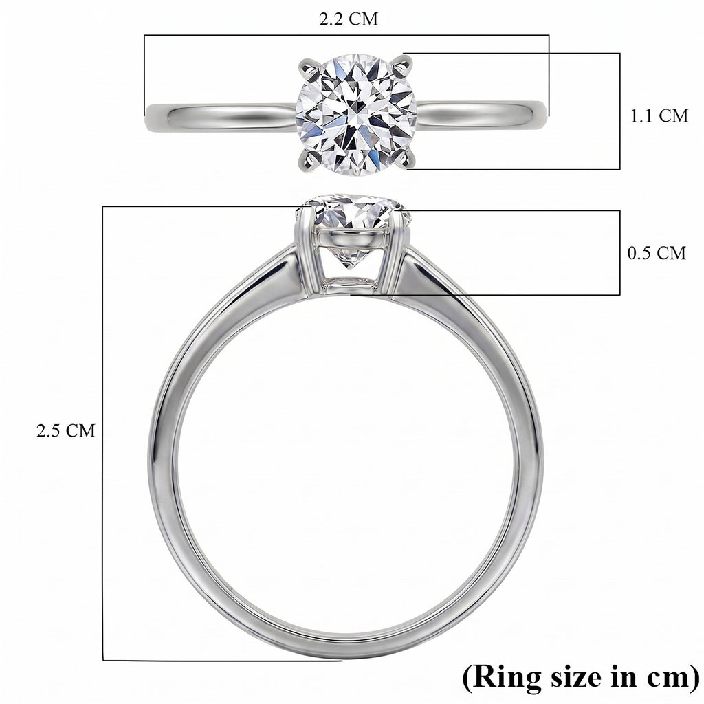 Luxuriant - Lab Grown Diamond (SI/G-H) Solitaire Ring in Rhodium Overlay Sterling Silver 1.00 Ct._8277022_6