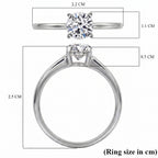Luxuriant - Lab Grown Diamond (SI/G-H) Solitaire Ring in Rhodium Overlay Sterling Silver 1.00 Ct._8277022_6