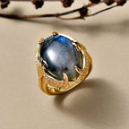 EverTrue Labradorite & Black Spinel Ring in Yellow Gold Plated 11.72 Ct._8277041_1