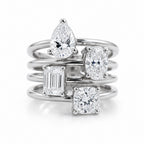 Luxuriant - Emerald Cut Lab Grown Diamond (SI/G-H) Solitaire Ring in Rhodium Overlay Sterling Silver 1.00 Ct._8277240_3