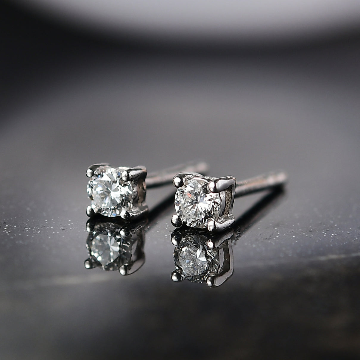 LUXURIANT Lab Grown Diamond Solitaire Earrings in Platinum Overlay Sterling Silver 8277719 2