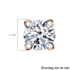 Luxuriant Lab Grown Diamond (SI/GH) Earring with Push Back in 18K Vermeil Rose Gold Plated Sterling Silver 0.20 Ct._8277861_5