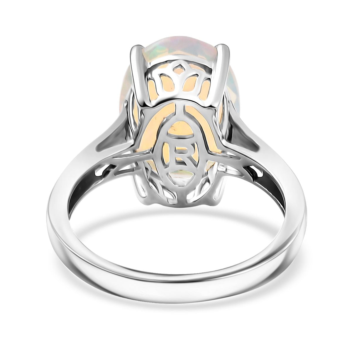 Rhapsody 3.75 Ct. AAAA Ethiopian Opal Solitaire Ring in 950 Platinum 8278660 5
