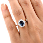 Luxuriant Lab Grown Alexandrite & Lab Grown Diamond Ring in Rhodium Overlay Sterling Silver 2.01 Ct._8278819_2