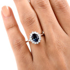 Luxuriant Lab Grown Alexandrite & Lab Grown Diamond Ring in Rhodium Overlay Sterling Silver 2.01 Ct._8278820_2