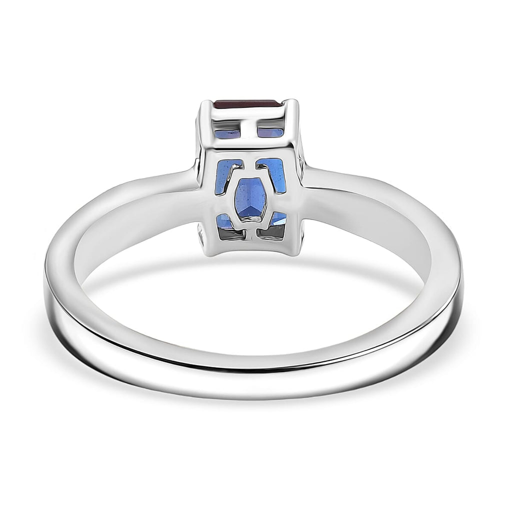 Luxuriant Lab Grown Alexandrite Solitaire Ring in Rhodium Overlay Sterling Silver 1.17 Ct._8278935_4