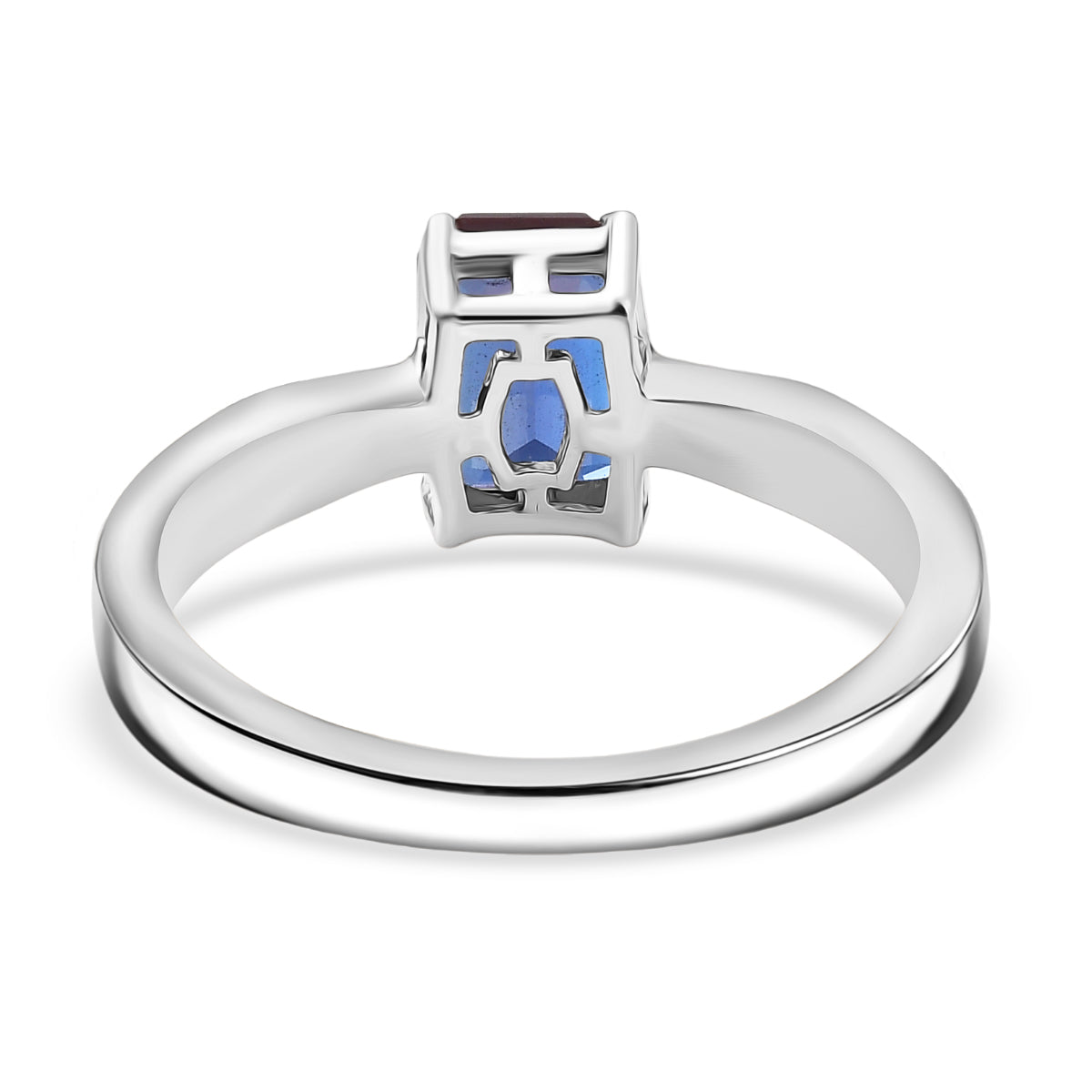 Luxuriant Lab Grown Alexandrite Solitaire Ring in Rhodium Overlay Sterling Silver 1.17 Ct. V32516242 5