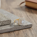 Luxuriant Lab Grown Diamond (SI/GH) Ring in 18K Vermeil Yellow Gold Plated Sterling Silver 2.02 Ct, Silver Wt. 6.44 Gms._8279083_1