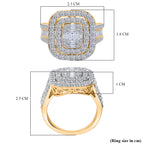 Luxuriant Lab Grown Diamond (SI/GH) Ring in 18K Vermeil Yellow Gold Plated Sterling Silver 2.02 Ct, Silver Wt. 6.44 Gms._8279083_5