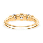 Luxuriant Round Cut Lab Grown Diamond (SI/GH) Trilogy Ring in 18K Vermeil Yellow Gold Plated Sterling Silver 1.00 Ct._8279484_3