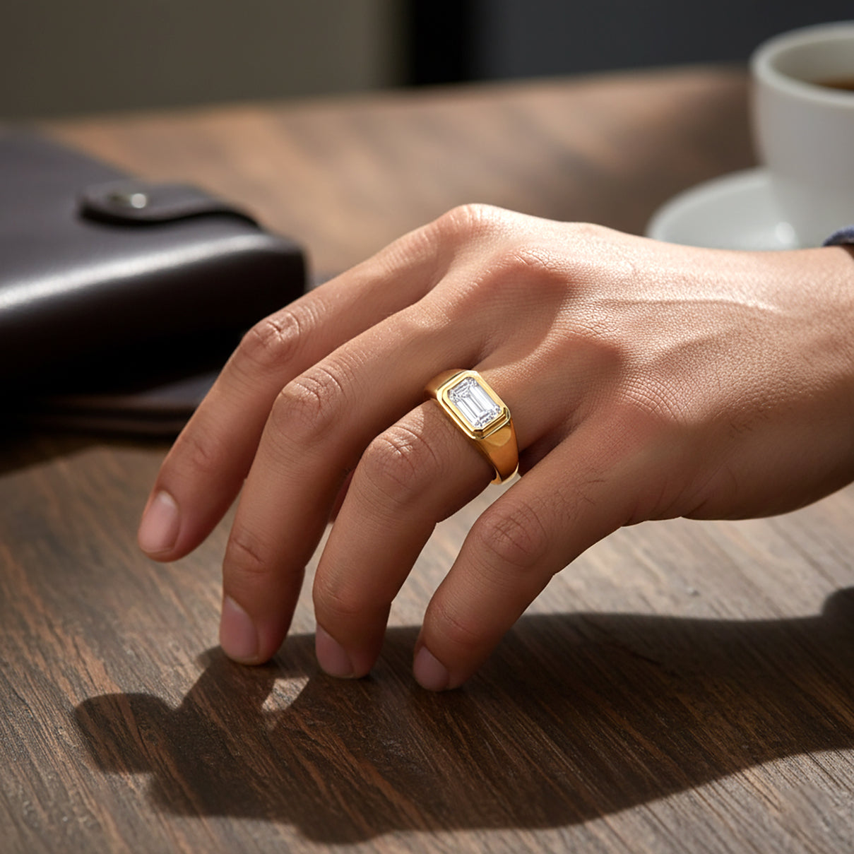 LUXURIANT 1 Ct. Lab Grown Diamond Solitaire Ring in 18K Vermeil Yellow Gold Plated Sterling Silver 8279594 2