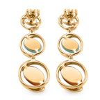Bloomstone Collection - Created Multi Cat's Eye Dangling Earring with Push Back_8279939_3