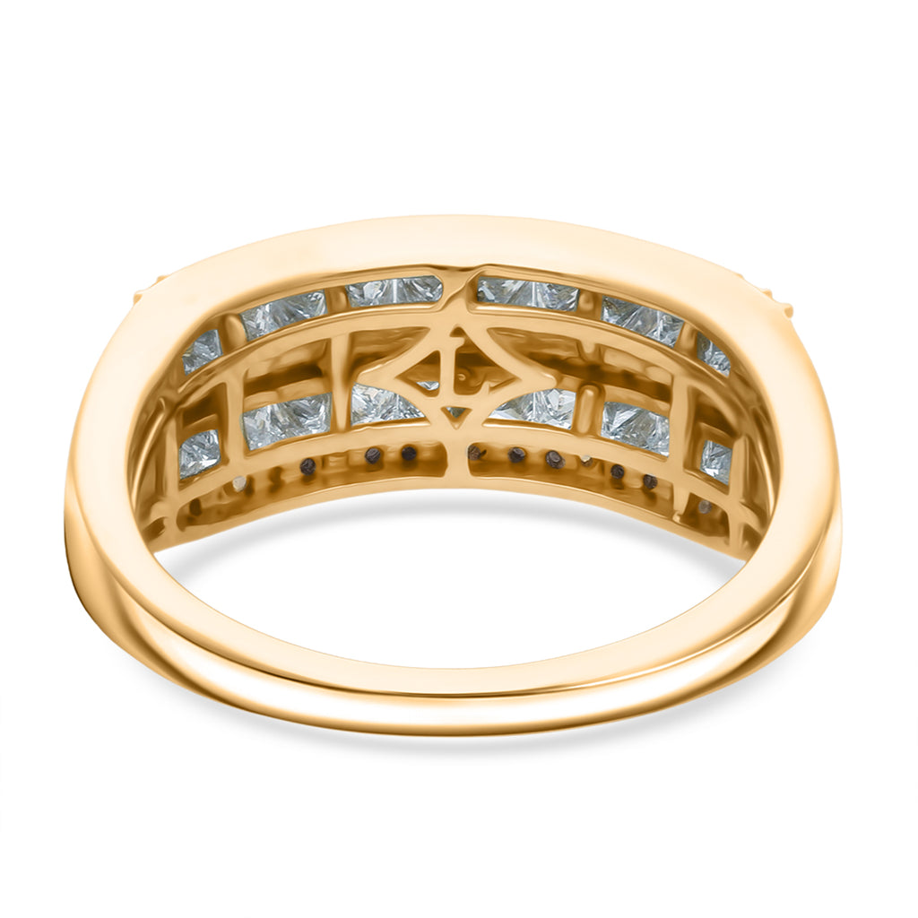 Luxuriant Lab Grown Diamond (VS/EF) Ring in 18K Vermeil Yellow Gold Plated Sterling Silver 1.50 Ct._8280068_4