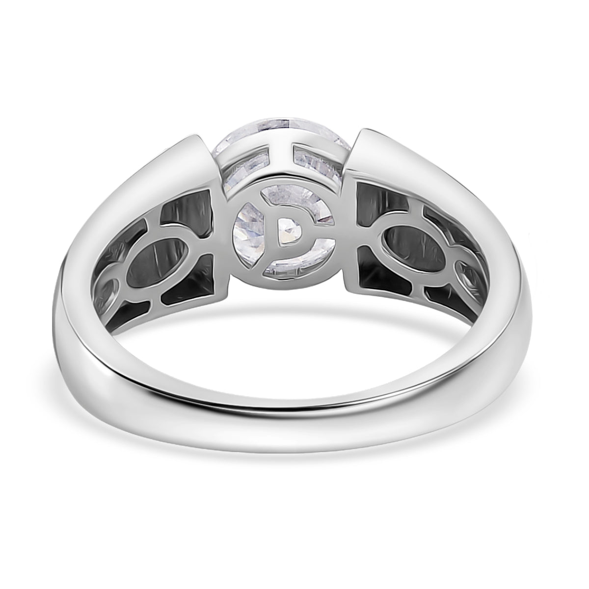 1.8 Ct. Moissanite Solitaire Ring in Rhodium Sterling Silver V32514236 5