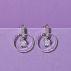 D'Joy Moissanite Earring with Push Back in Rhodium Overlay Sterling Silver 1.74 Ct._8280103_1